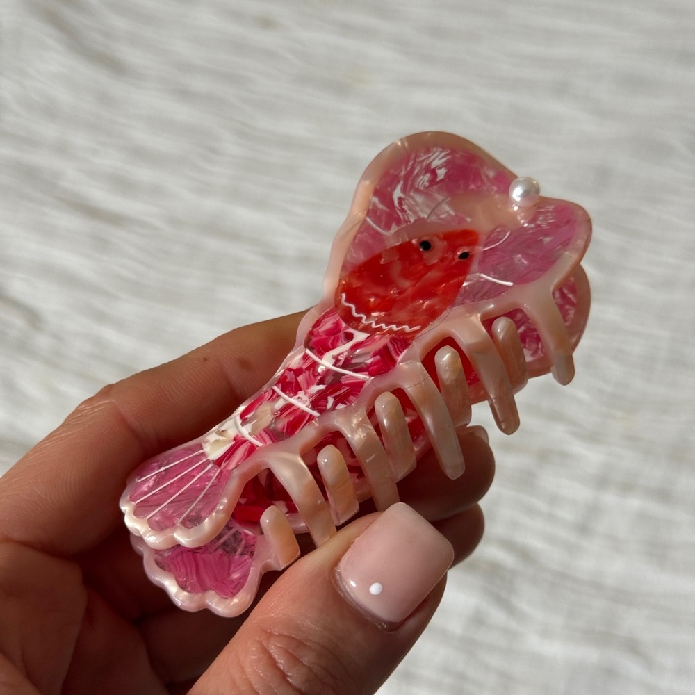 Pink Lobster Hair Clip - Picture 3 of 4